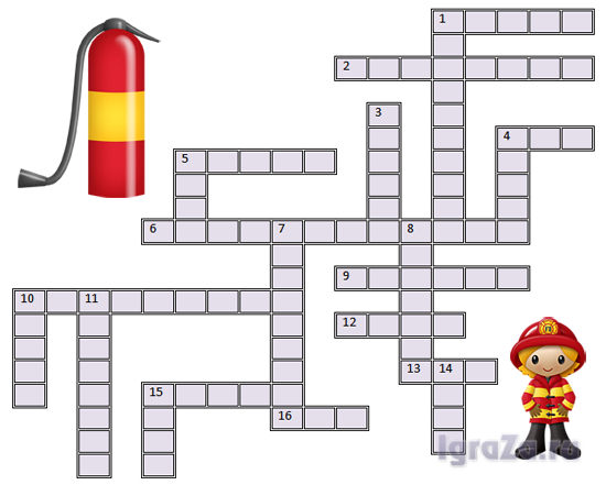 Crossword on OBJ "Fire en el apartamento"