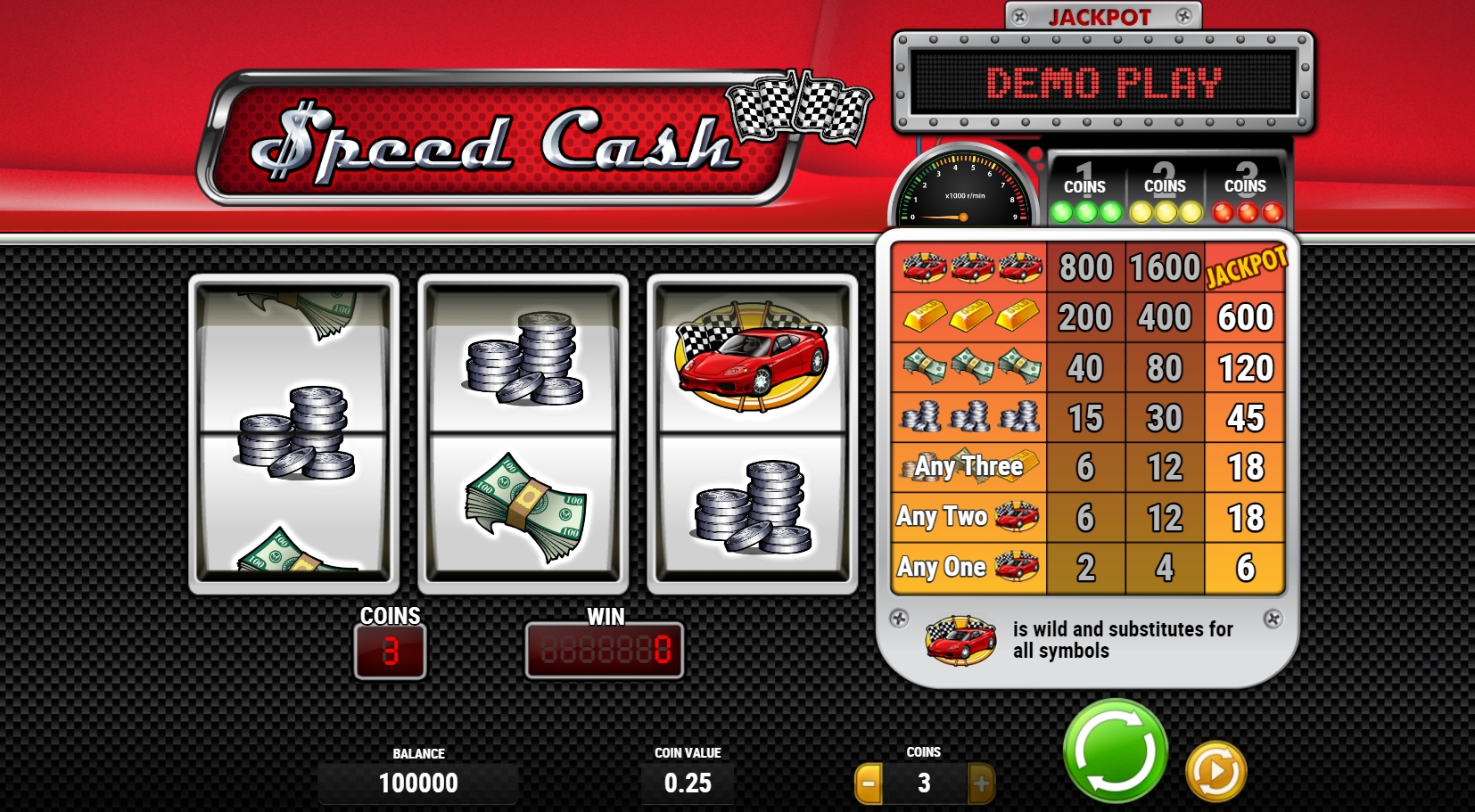 Velocidad Cash Classic ranura para los amantes de la velocidad y victorias instantáneas