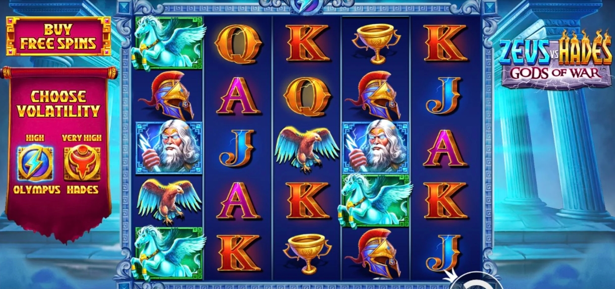 Zeus vs. Hades emocionante ranura